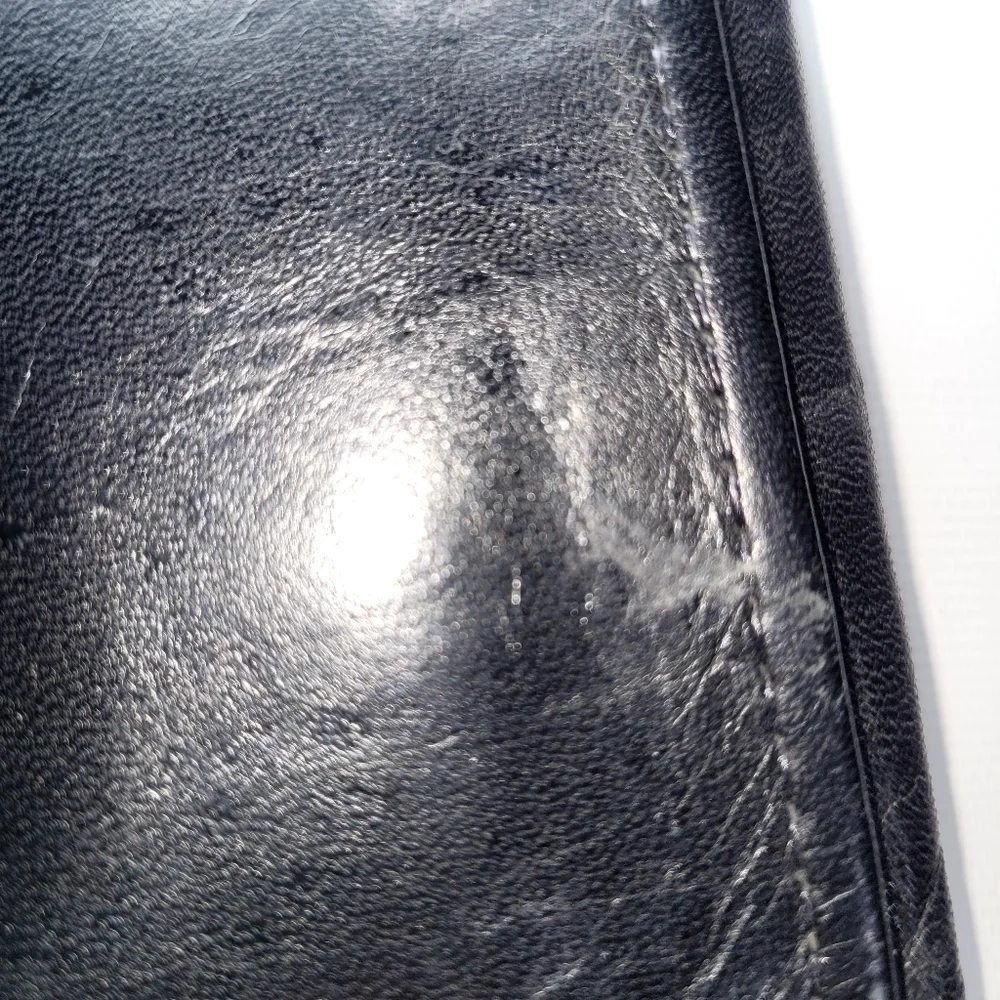 ROLFS Mens Cowhide Trifold Black Wallet